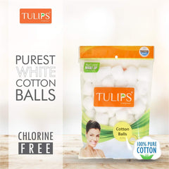 Tulips White Cotton Balls 50S