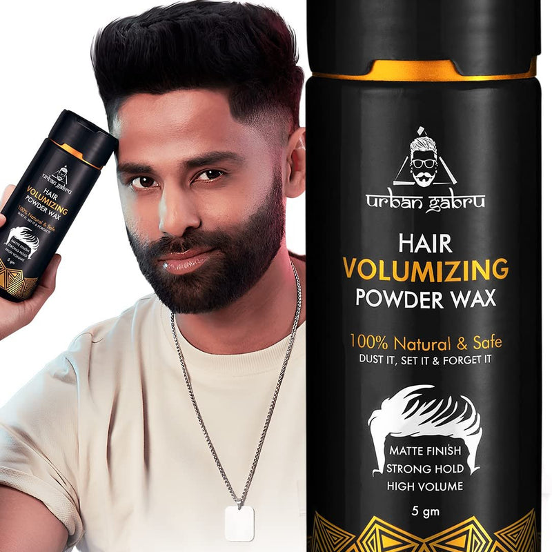 UrbanGabru Hair Volumizing Powder Wax strong hold | Matte Finish | 100% natural & safe hair styling powder (5 g (Pack of 1))