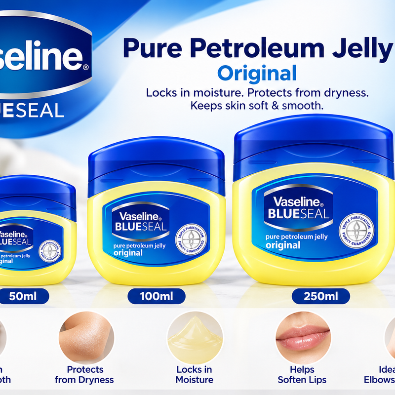 Vaseline Original Petroleum Jelly – 100ml | Imported from South Africa ZA