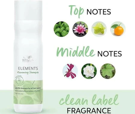 Wella Professionals Elements Renewing Shampoo | Sulfate, Silicone & Paraben-Free | 250 ml | For Shiny, Frizz-Free Hair  | Vegan & Cruelty-Free