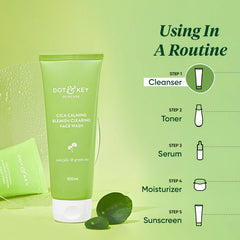 Dot n Key Cica 2% Salicylic Acid ,for Oily, Acne Prone Skin, Faxe wash