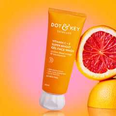 dot n key Vitamin C + E Gel Face Wash for Glowing Skin 100ml