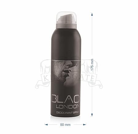 Black London Long Lasting Body Deodorant For Men, 200 ml