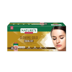 Nature's Essence Glowing Gold Facial Kit 60Gm + 65Ml, ( Pack Of 5 )