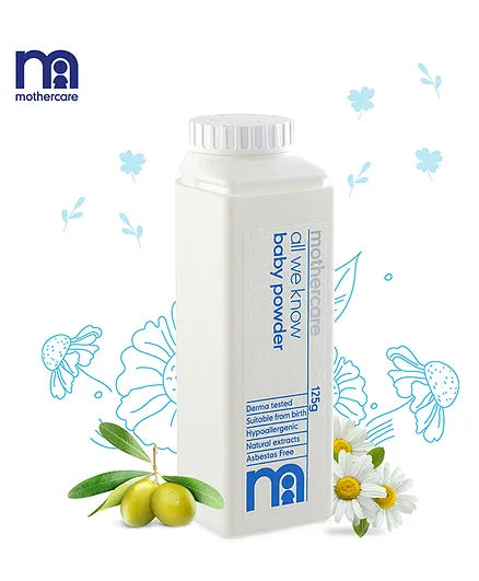 Mothercare Baby All We Know Baby Powder - 125 gm