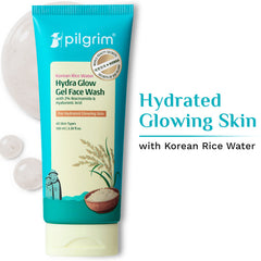 Pilgrim Korean Rice Water Hydra Glow Brightening Gel | Glowing Skin Face Wash (100 ml)