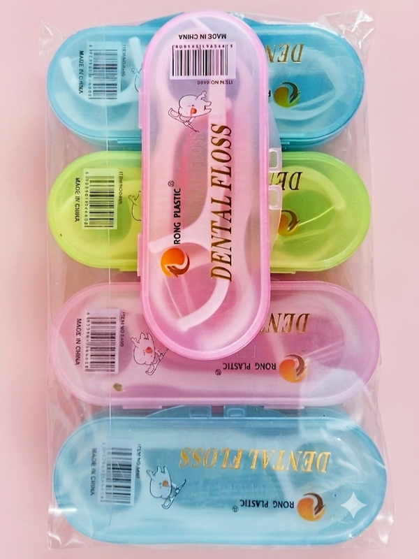 Floss Toothpick Round Box (10Pcs) Per Pack