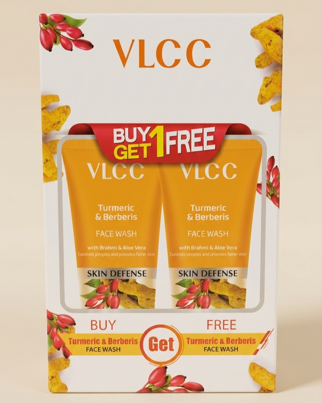 Vlcc Turmeric & Berberis Facewash (Twin Pack)
