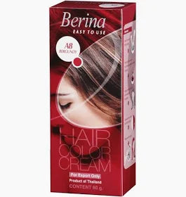 Berina A8 Bergundy Hair Color Cream 60 gm | 60.0 gm