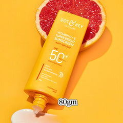 dot n key Vitamin C + E Sunscreen, SPF 50+ PA++++80gm