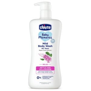 Chicco Baby Moments Mild Body Wash - Relax, 500ml | With Nettle & Willowherb | No Tears Formula